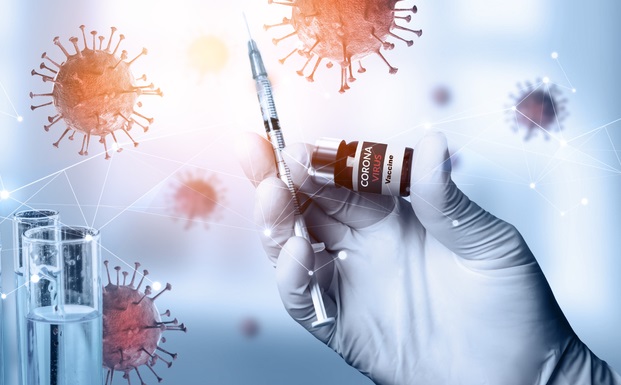 Vaccine,Treatment,For,Covid,19,Concept.,Doctor,Hold,Medical,Equipment